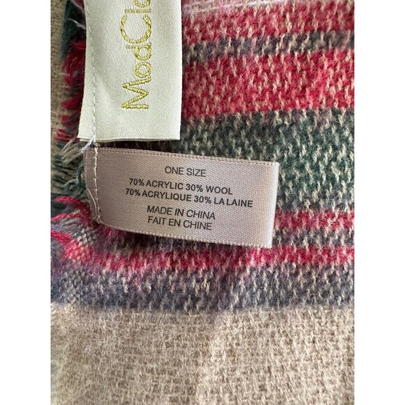MODCLOTH Oversized Soft Plaid Blanket Scarf Wrap 81 x 39 Inches - Picture 2 of 5